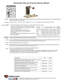 Info Sheet with Part Numbers
