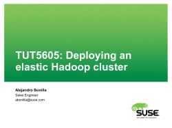 TUT5605: Deploying an elastic Hadoop cluster
