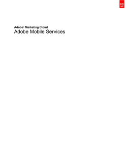 Adobe Mobile Services - Adobe Marketing Cloud