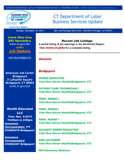 CT Department of Labor Business Services Update