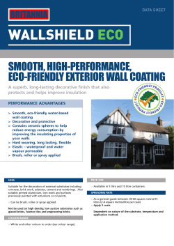 Wallshield Eco - high-performance exterior wall