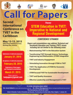 Second International Conference on TVET in - UNESCO