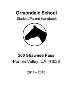 Ormondale Student/Parent Handbook