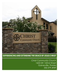 Christ Community Church 1603 SW 122nd Street Gainesville
