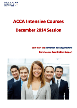 The Romanian Banking Institute and ACCA
