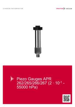 Piezo Gauges APR 262/265/266/267 (2 · 10-1