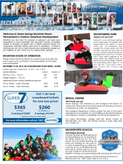 DECEMBER 19-25, 2014 - Seven Springs Mountain Resort