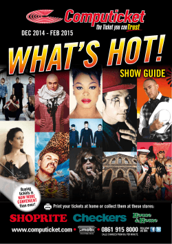 Event guide - Computicket