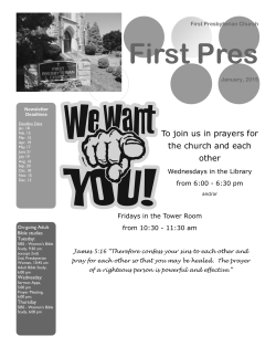 Newsletter - First Presbyterian Church