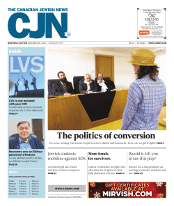 December 18, 2014 - The Canadian Jewish News