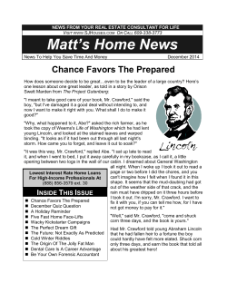 December Newsletter – Matt