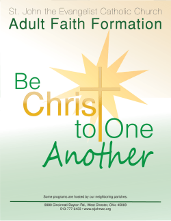 Click here to view the 2014-2015 Adult Faith Formation Booklet.