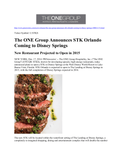 The ONE Group Announces STK Orlando Coming to