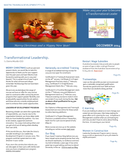 View Latest Newsletter - Mantra Training & Development