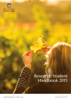 Research Student Handbook 2015
