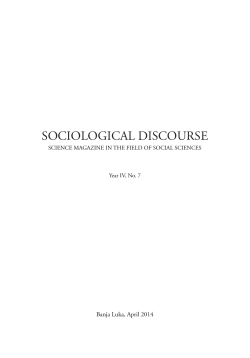 SOCIOLOGICAL DISCOURSE
