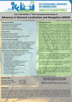 to the CFP. (*) - Advances in Network Localization and