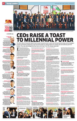 CEOs RAISE A TOAST TO MILLENNIAL POWER