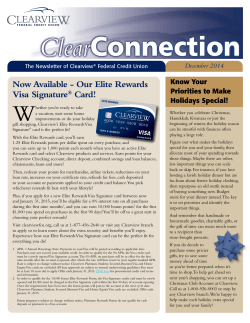 Now Available - Clearview Federal Credit Union