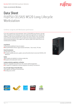 Data Sheet FUJITSU CELSIUS W520 Long Lifecycle Workstation
