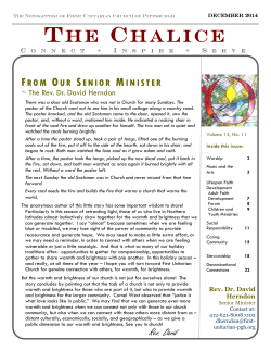 Newsletter - First Unitarian Church of Pittsburgh