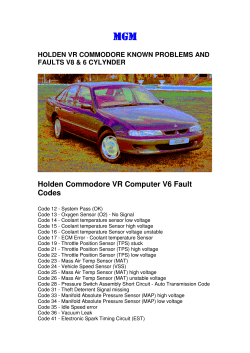 Holden Commodore VR Computer V6 Fault Codes