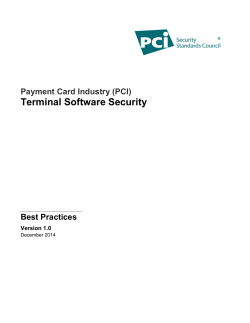 Terminal Software Security - PCI Security Standards Council