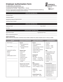 Clinic Service Authorization Form