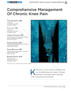 Comprehensive Management Of Chronic Knee Pain