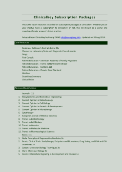 Clinicalkey Subscription Packages