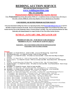 Sunday, January 18, 2015 @ 8:30 AM