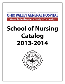 School Catalog - Ohio Valley General Hospital