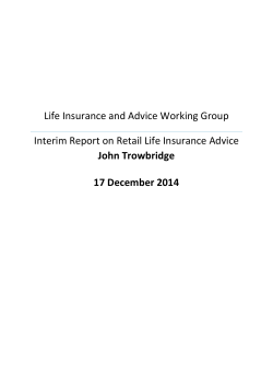 Life Insurance and Advice Working Group