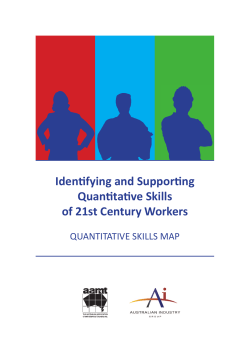 Quantitative Skills Map - Chief Scientist for Australia
