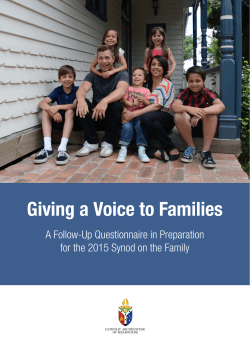 Giving a Voice to Families - Catholic Archdiocese of Melbourne