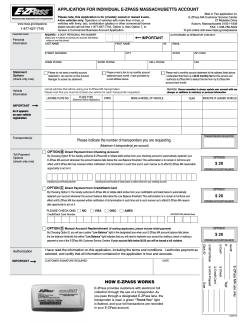 Page 1 APPLICATION FOR INDIVIDUAL E