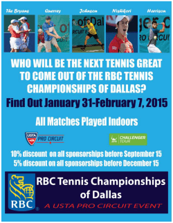 to view 2015 Sponsor Packet - Tennis Championship of Dallas