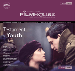 02 Jan - 05 Feb - Filmhouse Cinema Edinburgh