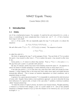 MA427 Ergodic Theory