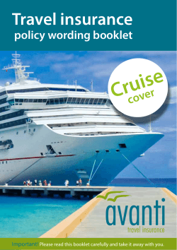 Cruise Policy wording and Key facts document