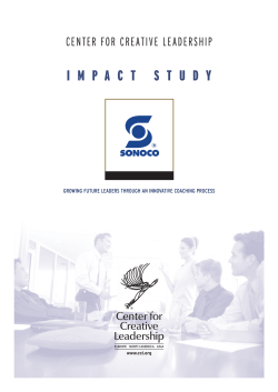 CCL Impact Study - Sonoco - Center for Creative Leadership