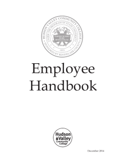 Employee Handbook - Hudson Valley Community College
