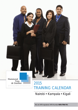 Click here to Year 2015 training calendar & Brochure
