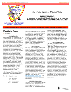 December NMPRA Newsletter - National Miniature Pylon Racing