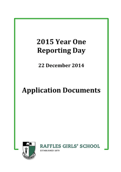 2015 Year One Reporting Day Application Documents
