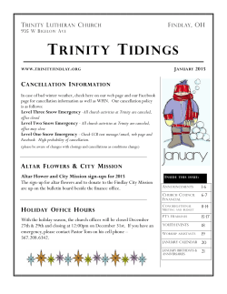Trinity Tidings Newsletter