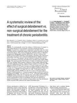 A systematic review of the effect of surgical debridement vs. non