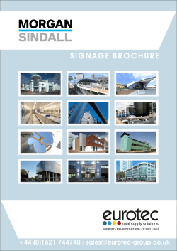 Morgan Sindall Signage Brochure 2012 - eurotec