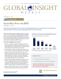Global Insight Weekly - RBC Wealth Management USA