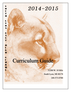 2014-15 Curriculum Guide